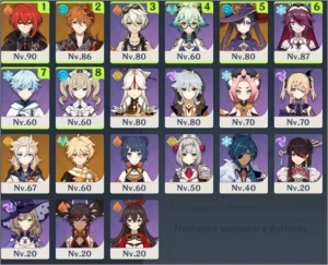 Conta AR 55 Diluc/Childe/Albedo/Mona Genshin Impact