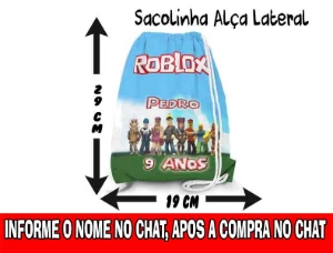 Saquinho personalizado ROBLOX - Artesanato e Personalizados