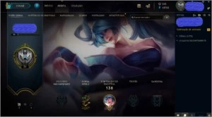 ACC LOL Nível 30 Unranked 33 Skins 65 Champs e 18K EA Barata - League of Legends