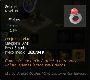 vendo gelanel 1 Pa 1Pm - Dofus