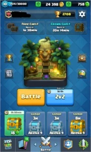 Clash Royale Xp10 Arena 9 (5 Lendarias) + Troca De Nome