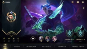 LV 40 ESMERALDA IV + 12 SKINS + 40 CAMPEÕES + PASSE WILD - League of Legends: Wild Rift LOL WR