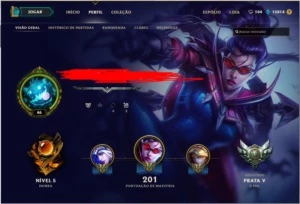 CONTA LEAGUE OF LEGENDS 94 SKINS, PRATA 5, 3 M7, 98 CAMPEÕES LOL