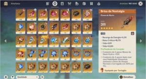 Zhongli + Childe + Qiqi + Jean + Armas 5* - Genshin Impact