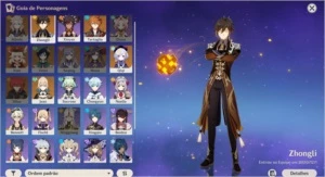Zhongli + Childe + Qiqi + Jean + Armas 5* - Genshin Impact