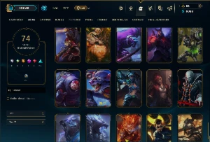 Ferro 1 com 110 Champs e 74 Skins ( ADC / MID / JG ) - League of Legends LOL