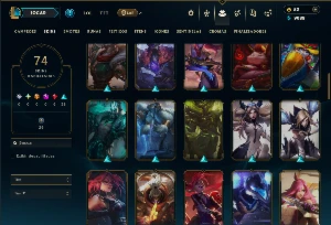Ferro 1 com 110 Champs e 74 Skins ( ADC / MID / JG ) - League of Legends LOL