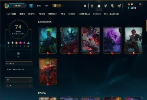 Ferro 1 com 110 Champs e 74 Skins ( ADC / MID / JG ) - League of Legends LOL