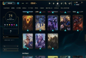 Ferro 1 com 110 Champs e 74 Skins ( ADC / MID / JG ) - League of Legends LOL