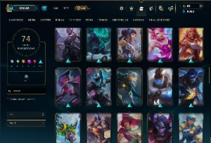 Ferro 1 com 110 Champs e 74 Skins ( ADC / MID / JG ) - League of Legends LOL