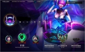 PLATINA 4 C/ DJ SONA - League of Legends LOL