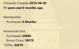 Conta 2014 - LQS - Chronomancer Prime - 49 Badges - 2k De Ac - Adventure Quest World AQW