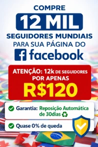 ✅12k de Seguidores para página do Facebook ♻️ - Redes Sociais