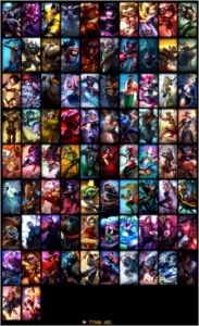 conta b3 com borda de prata. 82 skins e 123 champions - League of Legends LOL