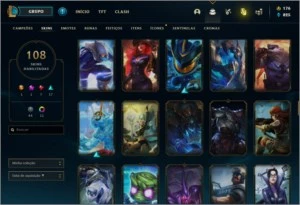 Conta diamante 4 108 skins 143 campeões - League of Legends LOL