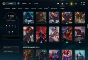 Conta diamante 4 108 skins 143 campeões - League of Legends LOL