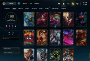 Conta diamante 4 108 skins 143 campeões - League of Legends LOL