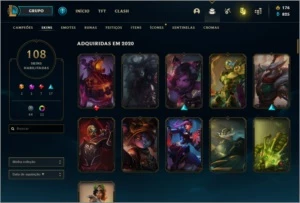 Conta diamante 4 108 skins 143 campeões - League of Legends LOL