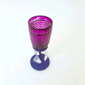 Castiçal Bico de Jaca - Roxo - M - Artesanato e Personalizados