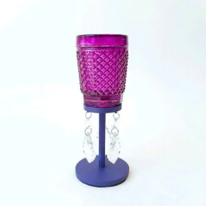 Castiçal Bico de Jaca - Roxo - M - Artesanato e Personalizados