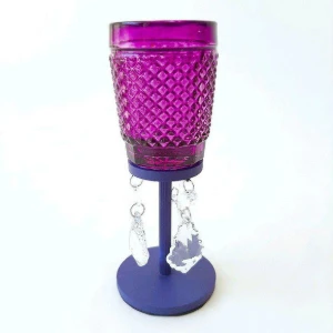 Castiçal Bico de Jaca - Roxo - M - Artesanato e Personalizados