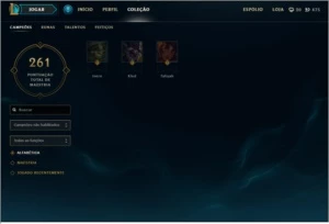 conta league of legends LOL