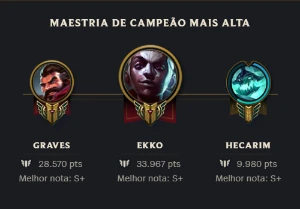 Conta Mestre Main Ekko - League of Legends LOL