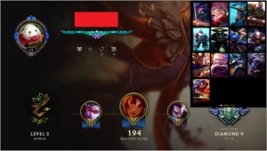 Conta diamante, 53 champions, 13 skins incluindo vitoriosas - League of Legends LOL