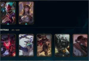 Conta Ouro 3, 138 campeões, 84 skins - League of Legends LOL