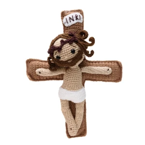 Jesus na Cruz em Amigurumi - Artesanato e Personalizados