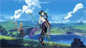 Conta Genshin Impact AR 7 com Xiao e Jade Spear