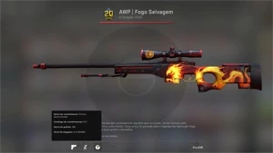 AWP | Fogo Selvagem - FT 0.21 - Counter Strike CS