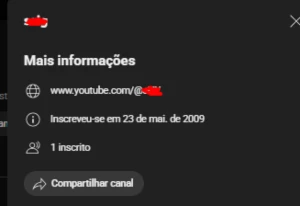 Canal Youtube 2009 - Redes Sociais