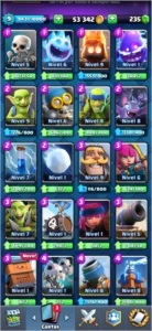Conta de Clash Royale arena 12 Barata