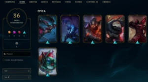 Conta League of Legends Full Acesso - 113 Champs e 36 Skins LOL