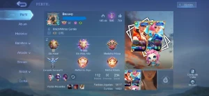 Conta Top Gloria Mobile Legends 240 Skins - MU Legend