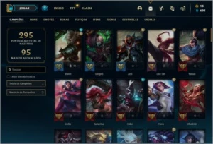 Conta Platina 1 com 88 Champs e 97 Skins + 1 Prestigio - League of Legends LOL