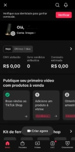 Conta Tiktok Shop | 2.5K | Sem Doc - Redes Sociais