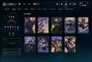 Esmeralda 1 com TODOS os Champs e 175 Skins ( Nivel 643 ) - League of Legends LOL