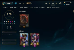 Esmeralda 1 com TODOS os Champs e 175 Skins ( Nivel 643 ) - League of Legends LOL