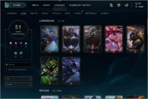 Conta lol GOLD 2- 51 skins 65 champs - League of Legends