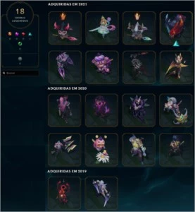 Conta lvl 320 LOL + 105 skins + 3 ultimos passes valorant - League of Legends