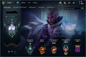 Conta lvl 320 LOL + 105 skins + 3 ultimos passes valorant - League of Legends