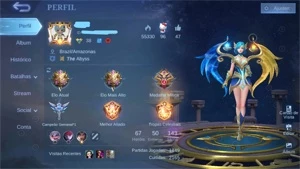 Conta Mobile Legends 144 skins