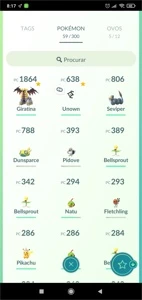 Conta Pokémon go lvl 17 - unown E - D205