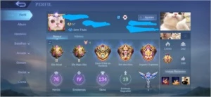 Conta de mobile legends, Hero do chou +133 skins