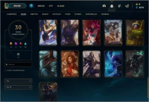 Conta platina 4 BARATA com 30 skins e 78 champs - League of Legends LOL