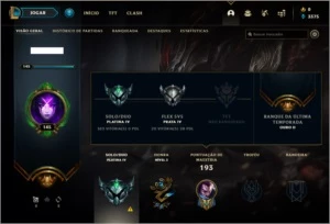 Conta platina 4 BARATA com 30 skins e 78 champs - League of Legends LOL