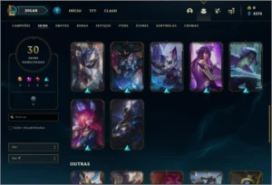 Conta platina 4 BARATA com 30 skins e 78 champs - League of Legends LOL