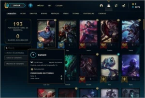 Conta platina 4 BARATA com 30 skins e 78 champs - League of Legends LOL